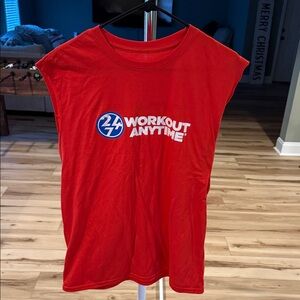 Work out Anytime Red Sleeveless Top